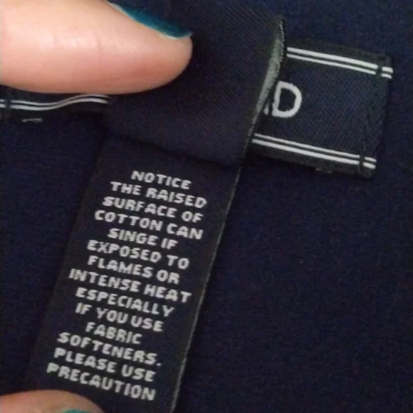 Lands' End Men's Large Tall Fleece Navy Blue Button Down Shirt - Picture 12 of 15